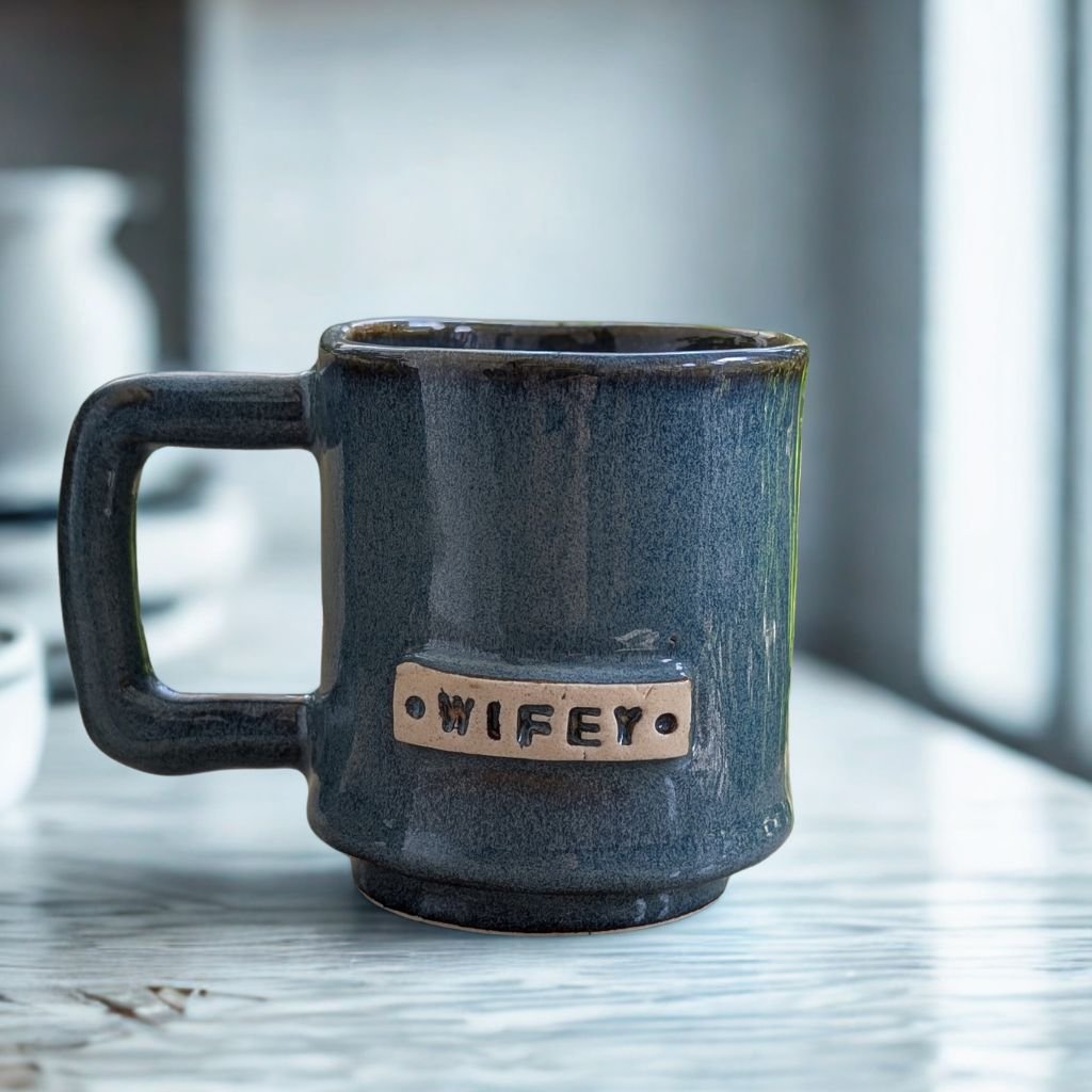 Wifey Mug Ceramic Coffee Mug Gift For Wife – Mugs on Brown Living™. SKU: WIFEY_B_MUG. Img 1.