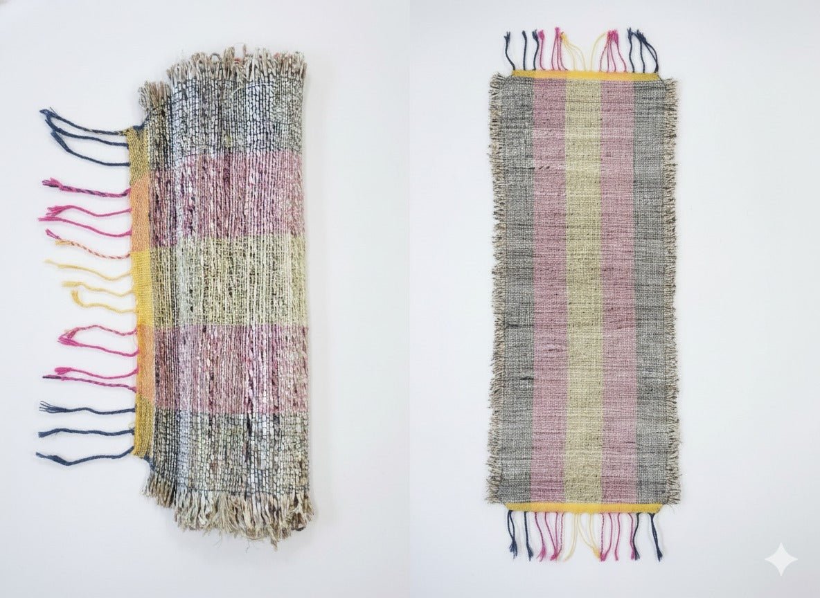 Wild Banana Fiber Mat – Handwoven Sustainable Home Décor Mat – Mats & Rugs on Brown Living™. SKU: APPCL-110. Img 2.