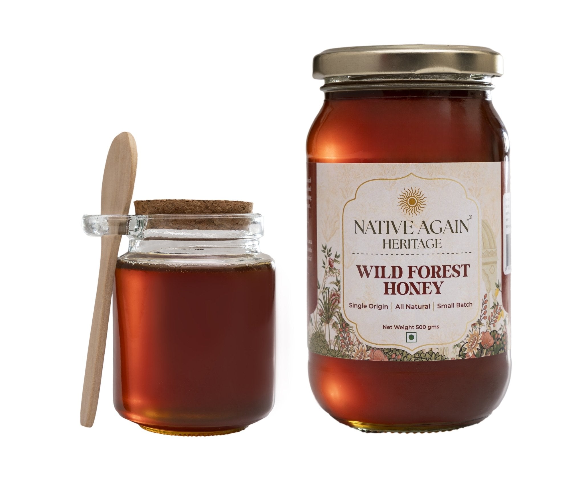 Wild Forest Honey 500ml – Pure Raw Natural Honey – Honey & Syrups on Brown Living™. SKU: I00031. Img 3.