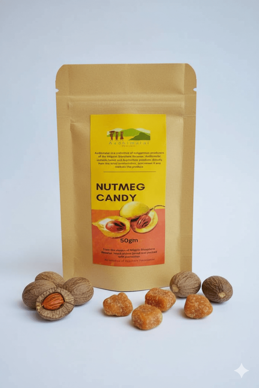 Wild Forest Nutmeg Candy - Healthy Digestive Treat – Dried Fruits, Nuts & Seeds on Brown Living™. SKU: APPCL-045. Img 3.