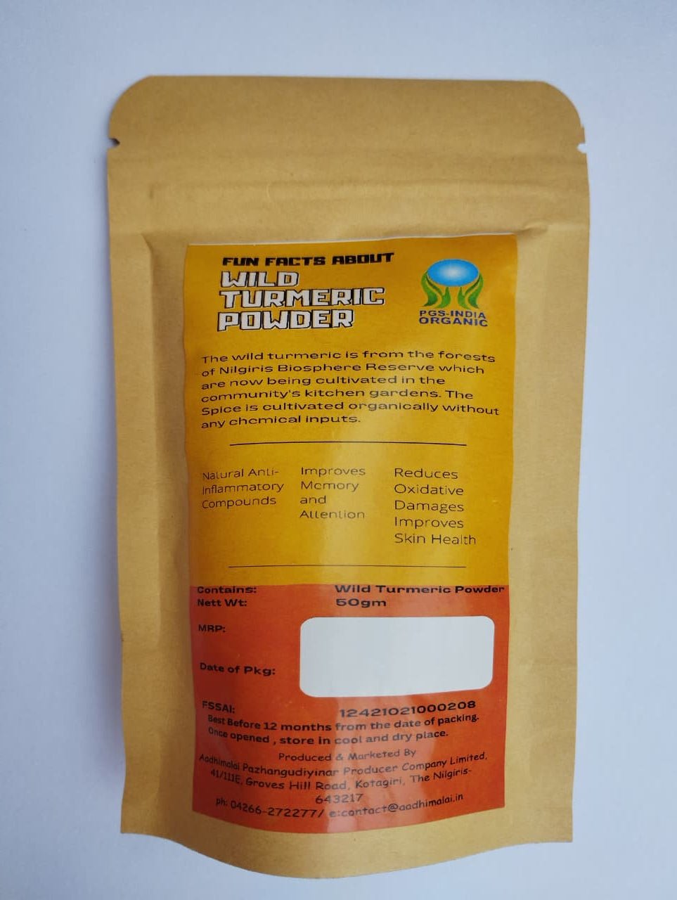 Wild Turmeric Powder – Natural Skin Brightener | Pure Herbal Powder – Seasonings & Spices on Brown Living™. SKU: APPCL-084. Img 2.