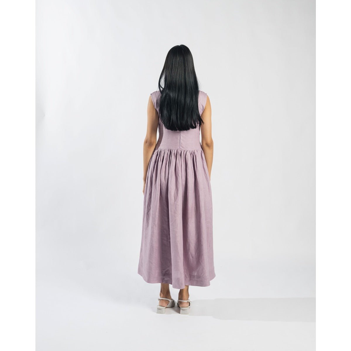 Wisteria Ankle Length Dress in Hemp for Women – Womens Dress on Brown Living™. SKU: HEM-WIS-XS. Img 4.