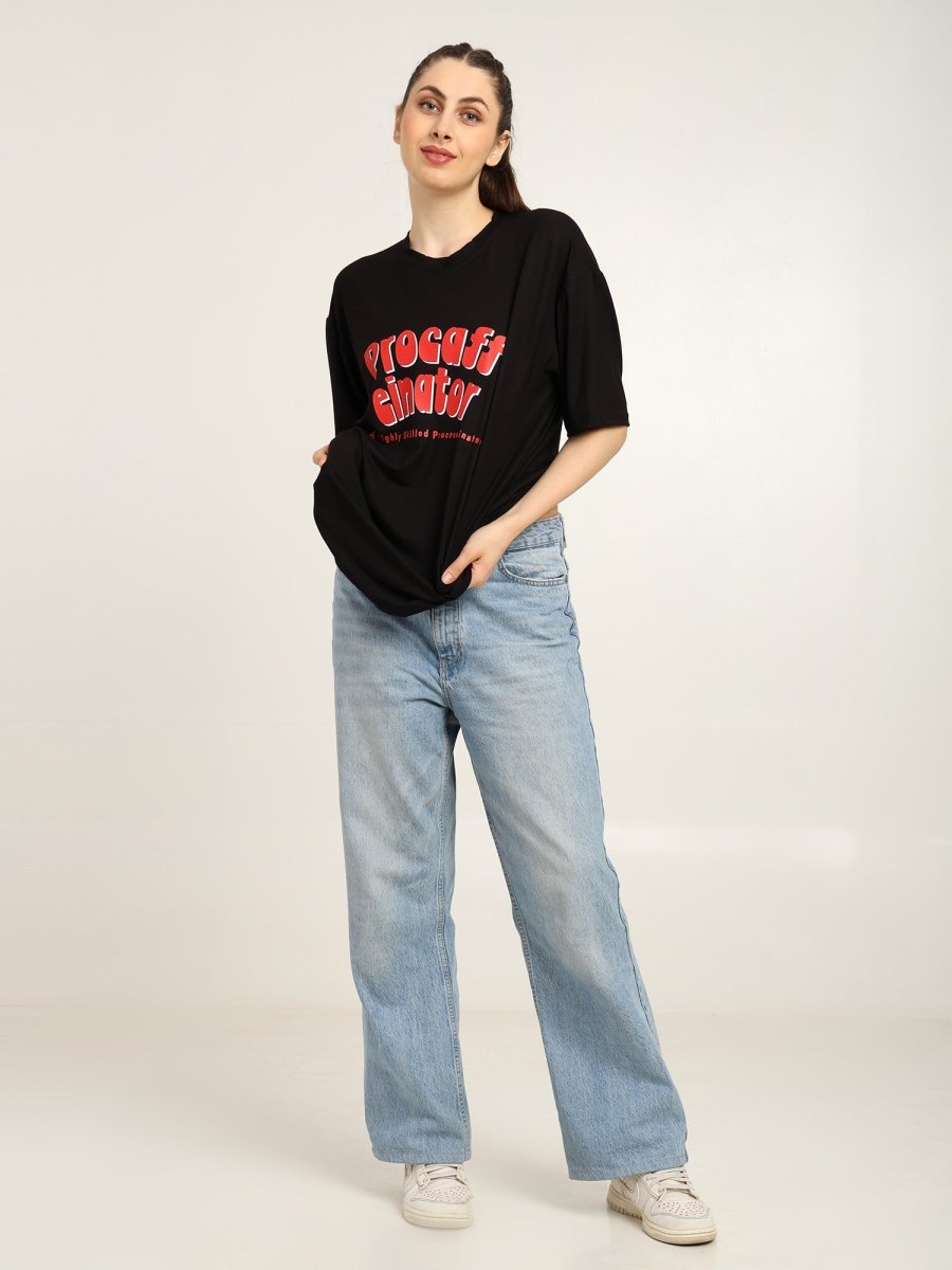 Women Oversized Bamboo T-Shirt – Soft, Breathable & Sustainable Fit – Womens T-Shirt by Bamboology available on Brown Living™. Black S. SKU: WOMEN - PROCUFF - BLK - S. Img 15.