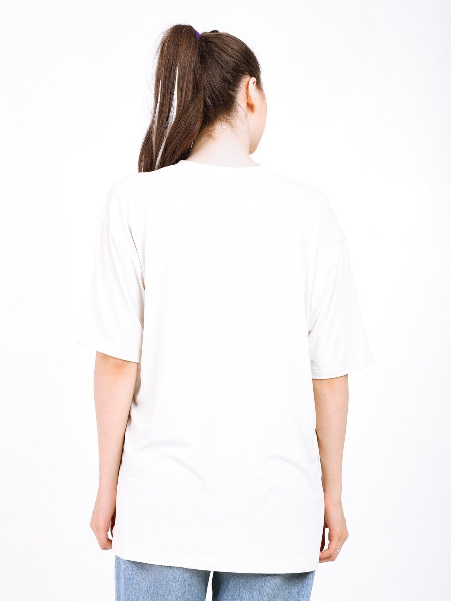Women Oversized Bamboo T-Shirt – Soft, Breathable & Sustainable Fit – Womens T-Shirt by Bamboology available on Brown Living™. White M. SKU: WOMN - DO - IT - WHIT - M. Img 14.