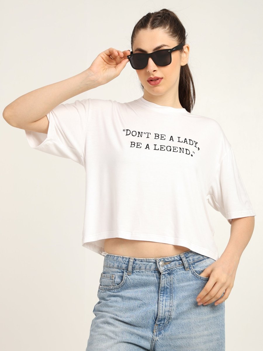 Women Oversized Bamboo T-Shirt – Soft, Breathable & Sustainable Fit – Womens T-Shirt by Bamboology available on Brown Living™. White S. SKU: LADY - LEGEND - WHIT - S. Img 9.