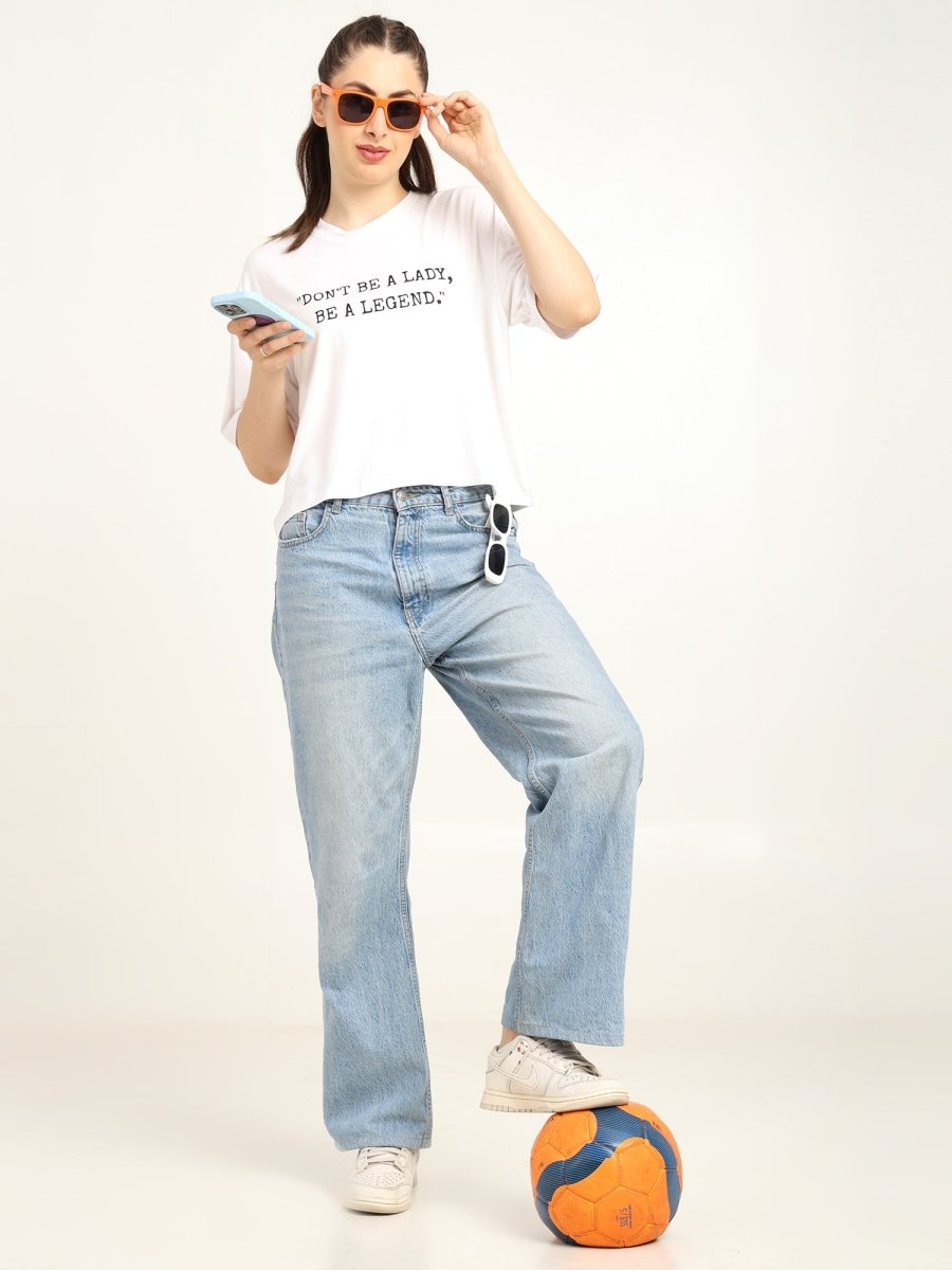 Women Oversized Bamboo T-Shirt – Soft, Breathable & Sustainable Fit – Womens T-Shirt by Bamboology available on Brown Living™. White S. SKU: LADY - LEGEND - WHIT - S. Img 11.