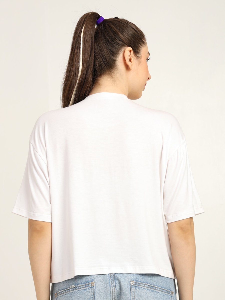 Women Oversized Bamboo T-Shirt – Soft, Breathable & Sustainable Fit – Womens T-Shirt by Bamboology available on Brown Living™. White S. SKU: WOMEN - JOURNAL - T - SHIRT - S. Img 6.