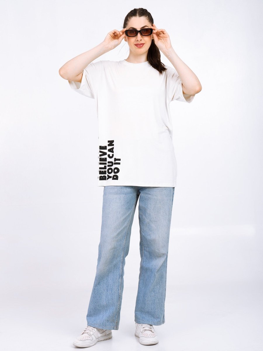 Women Oversized Bamboo T-Shirt – Soft, Breathable & Sustainable Fit – Womens T-Shirt by Bamboology available on Brown Living™. White S. SKU: WOMEN - LAZY - BETRY - WHIT - S. Img 23.