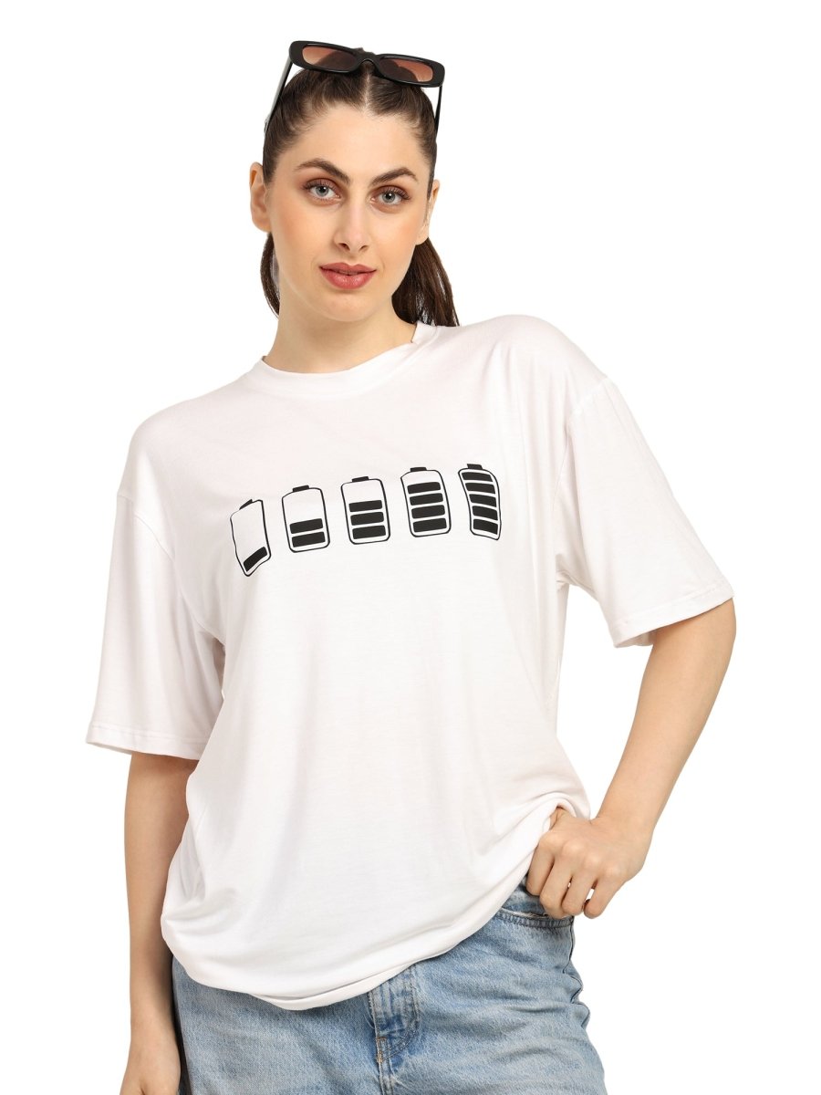 Women Oversized Bamboo T-Shirt – Soft, Breathable & Sustainable Fit – Womens T-Shirt by Bamboology available on Brown Living™. White S. SKU: WOMEN - LAZY - BETRY - WHIT - S. Img 19.