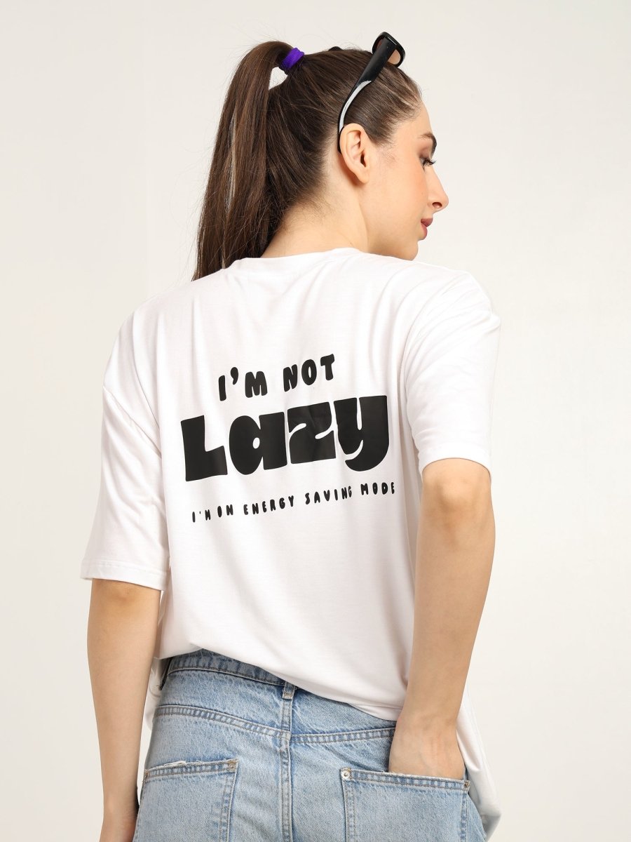 Women Oversized Bamboo T-Shirt – Soft, Breathable & Sustainable Fit – Womens T-Shirt by Bamboology available on Brown Living™. White S. SKU: WOMEN - LAZY - BETRY - WHIT - S. Img 21.