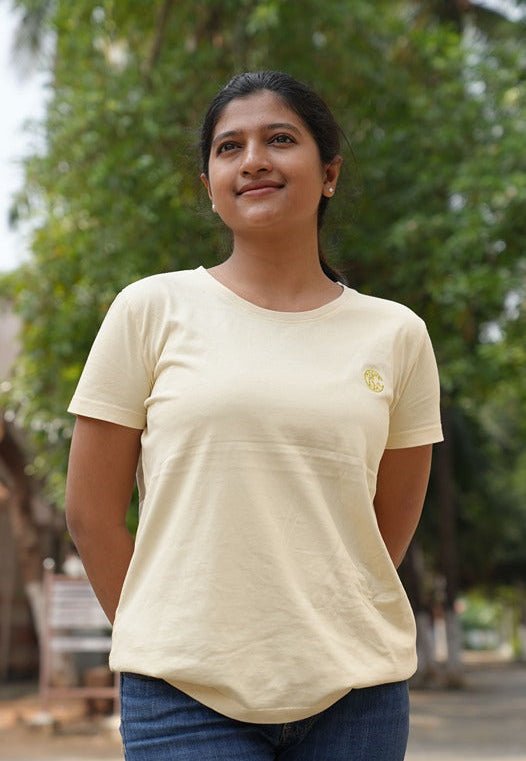 Women Tshirt - Organic - Plant Dyed - Toxin Free - Anti - Microbial – Womens T-Shirt on Brown Living™. SKU: BVW014SIG. Img 1.