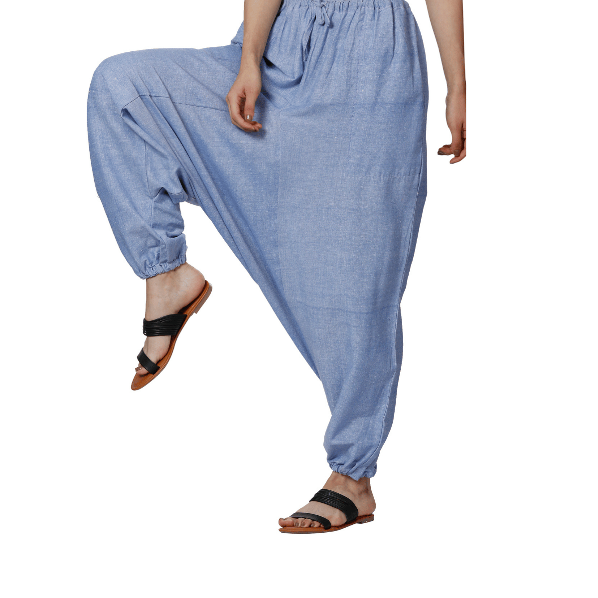 Women's Harem Pants | Lavender Blue | Fits Waist Size 28" to 36" – Womens Pyjamas by Hope - House of Pure Eco available on Brown Living™. . SKU: BT01041. Img 5.