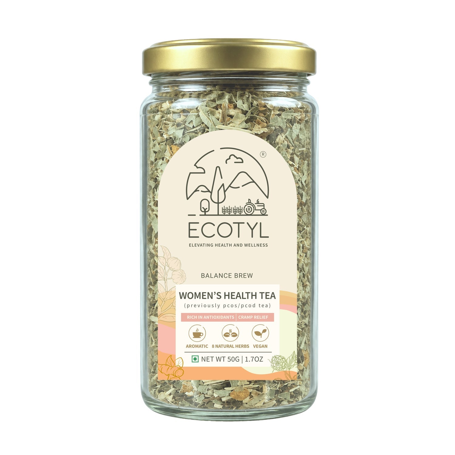 Women's Health Tea | Hormonal Balance | Herbal Tea | 50g – Tea on Brown Living™. SKU: ECOTYL00060. Img 1.