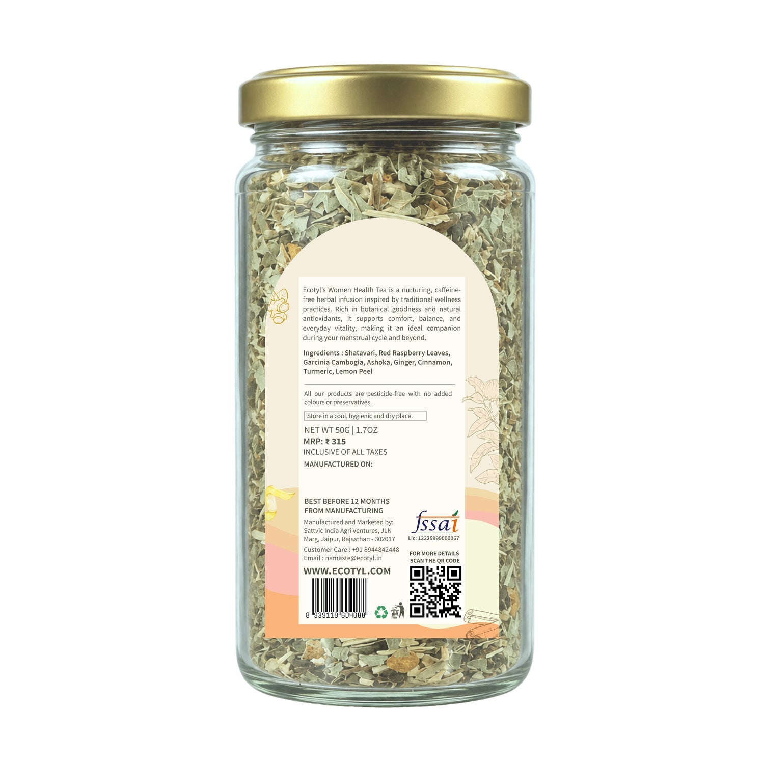 Women's Health Tea | Hormonal Balance | Herbal Tea | 50g – Tea on Brown Living™. SKU: ECOTYL00060. Img 2.