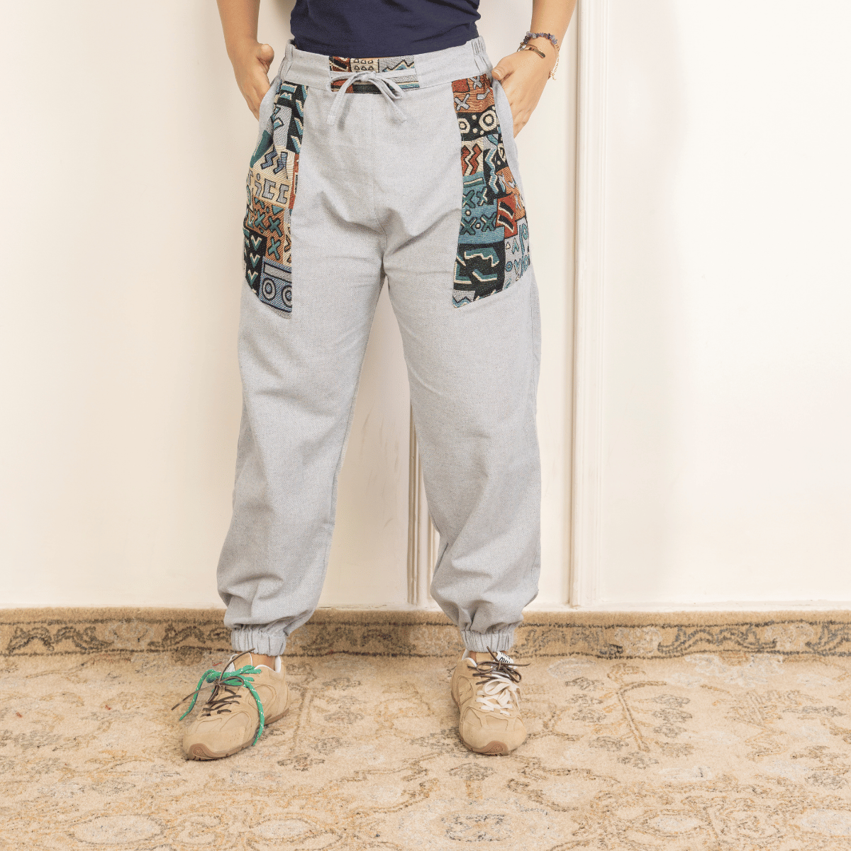 Women's Hopper Joggers | Melange Grey With Pocket Patch| Fits Waist Sizes 30 to 38 Inches – Womens Pants by Hope - House of Pure Eco available on Brown Living™. . SKU: H - 1_w17. Img 6.