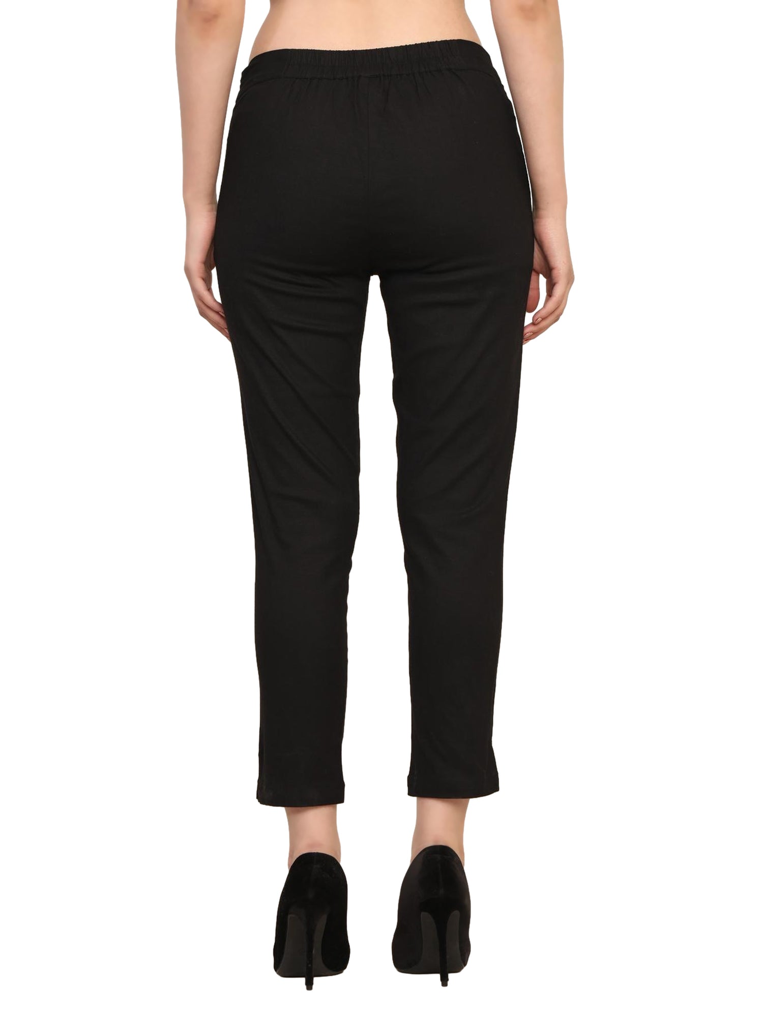 Women’s Linen Cotton Palazzo Pants – Womens Pants on Brown Living™. SKU: PALAZZO-PANT-BLACK-M. Img 24.