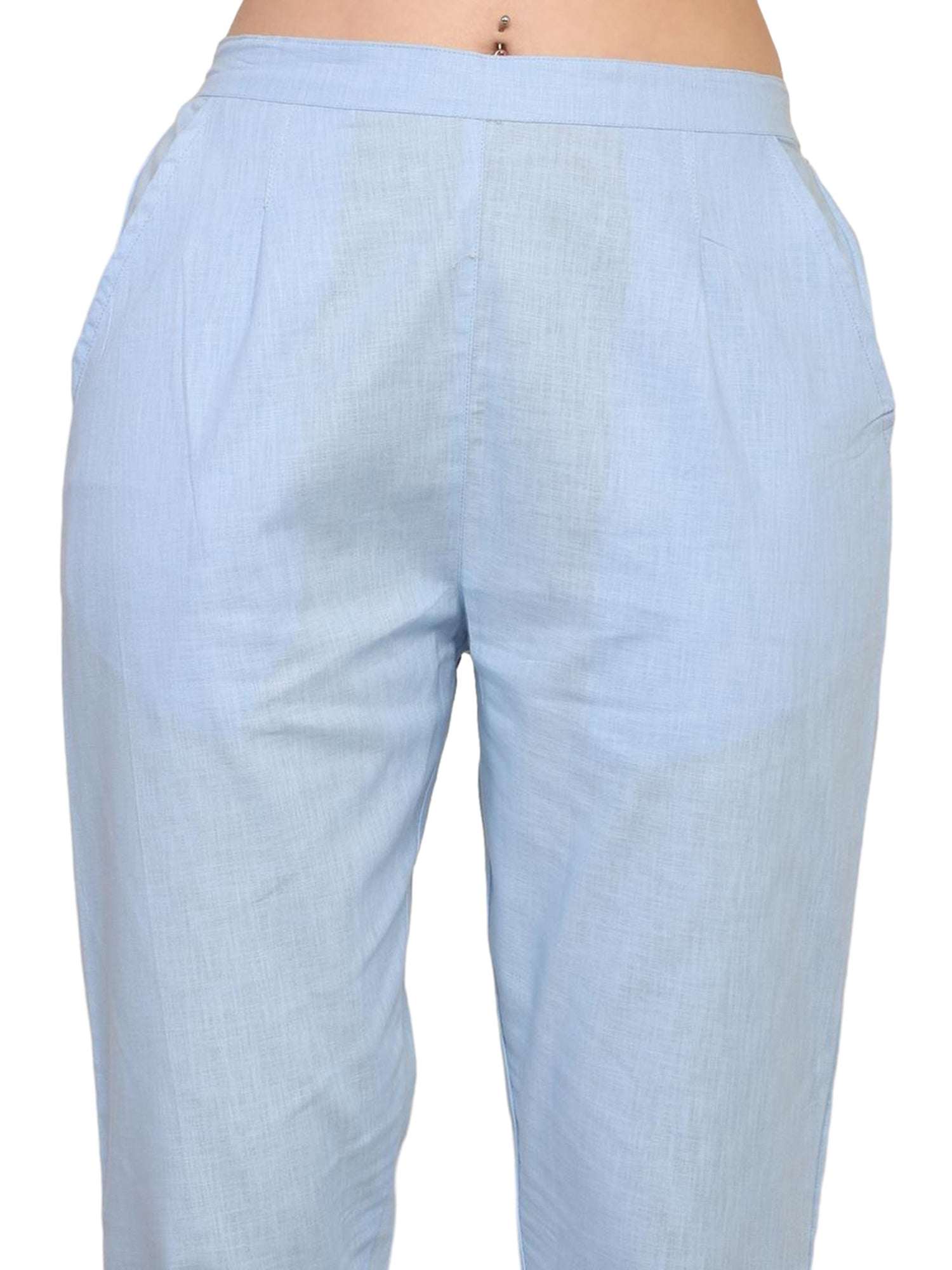 Women’s Linen Cotton Palazzo Pants – Womens Pants on Brown Living™. SKU: PALAZZO-PANT-BLU-M. Img 35.