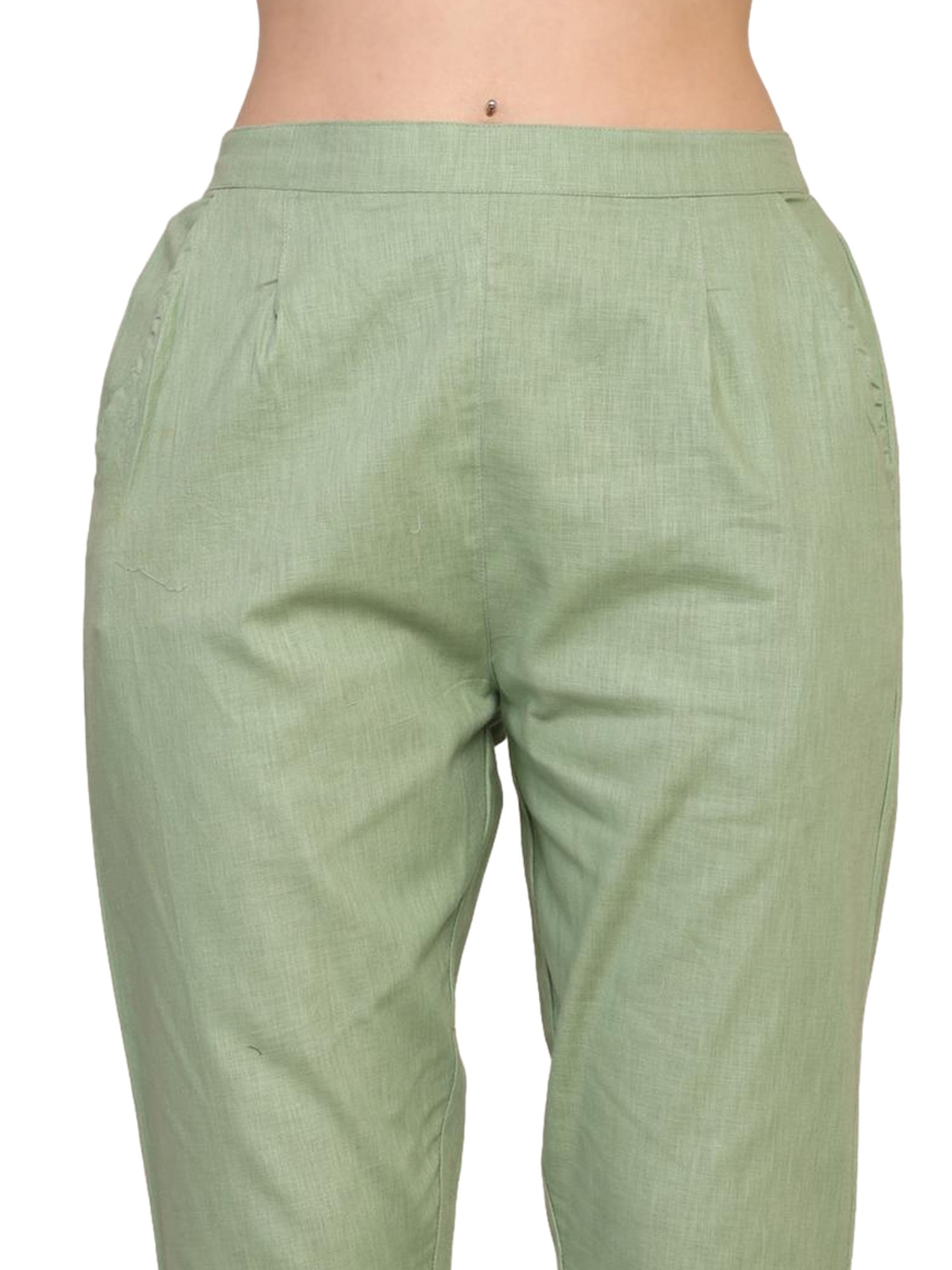 Women’s Linen Cotton Palazzo Pants – Womens Pants on Brown Living™. SKU: PALAZZO-PANT-GREN-M. Img 30.