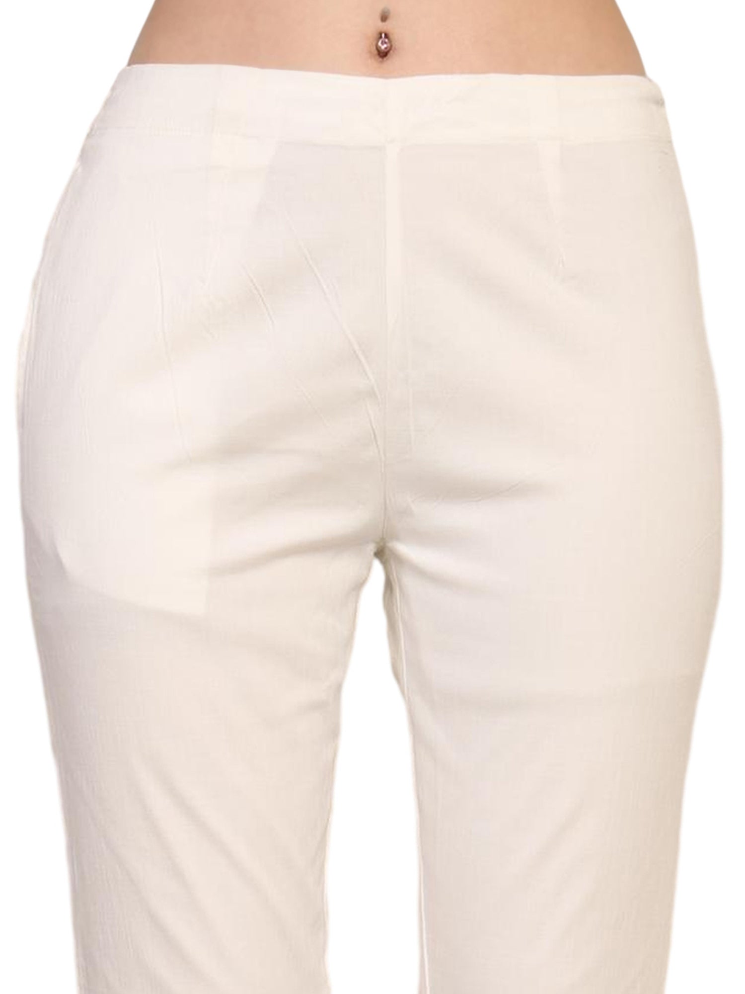 Women’s Linen Cotton Palazzo Pants – Womens Pants on Brown Living™. SKU: PALAZZO-PANT-WHIT-M. Img 11.