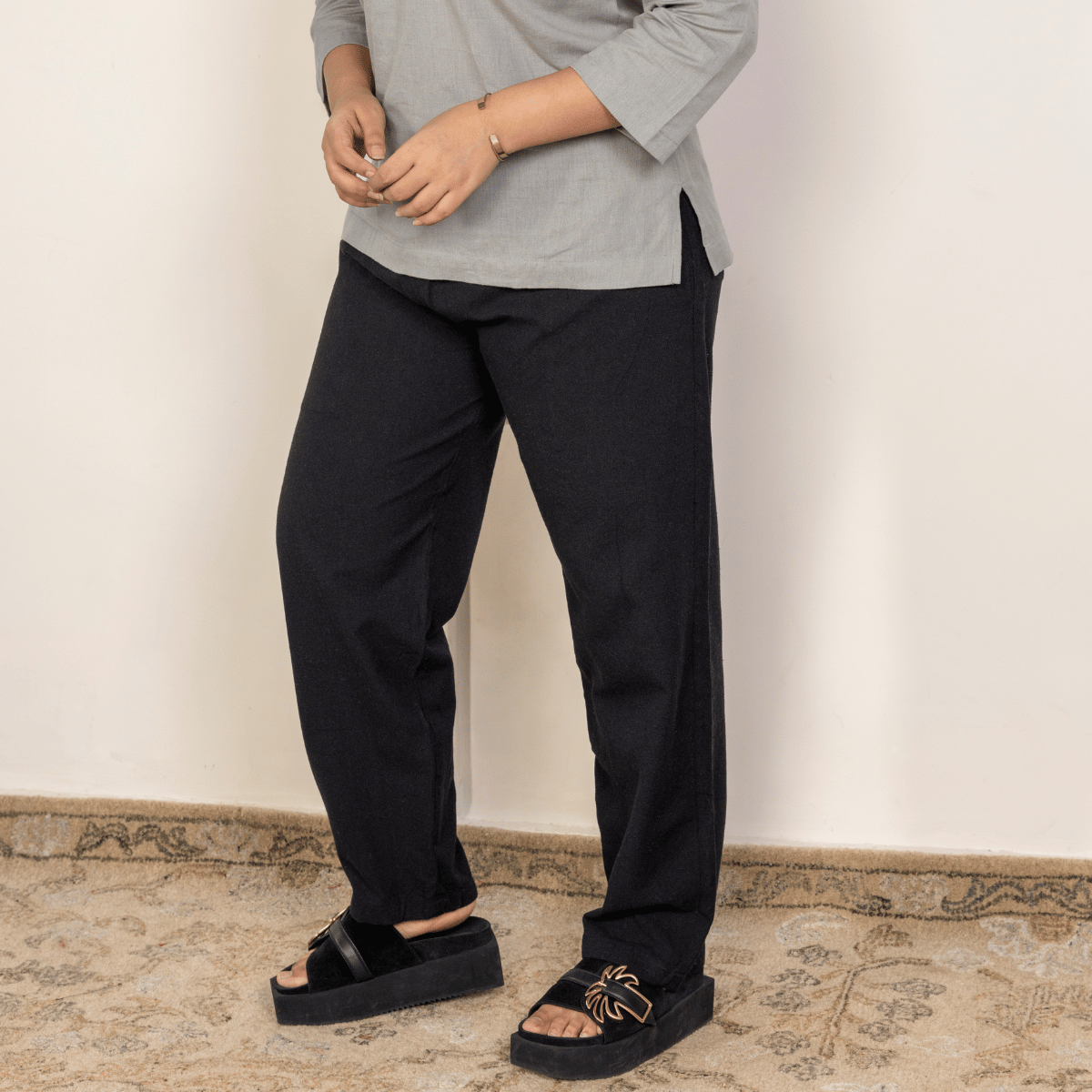 Women's Lounge Pant | Black | Free Size – Womens Pants by Hope - House of Pure Eco available on Brown Living™. . SKU: 213 - 09855 - BT01015. Img 1.