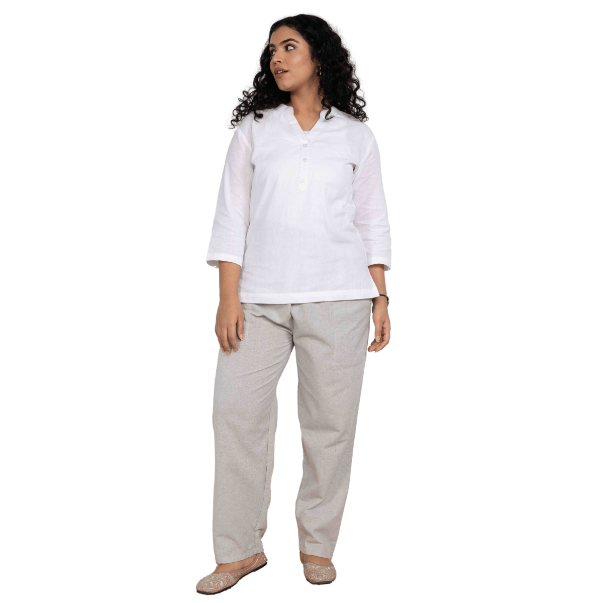 Women's Lounge Pant | Melange Grey | Fits Waist Size 28" to 36" – Womens Pants by Hope - House of Pure Eco available on Brown Living™. . SKU: BT01017. Img 6.