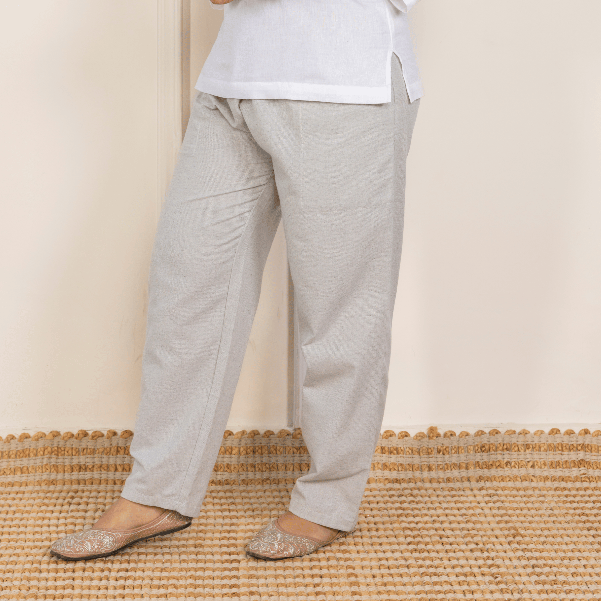 Women's Lounge Pant | Melange Grey | Fits Waist Size 28" to 36" – Womens Pants by Hope - House of Pure Eco available on Brown Living™. . SKU: BT01017. Img 4.