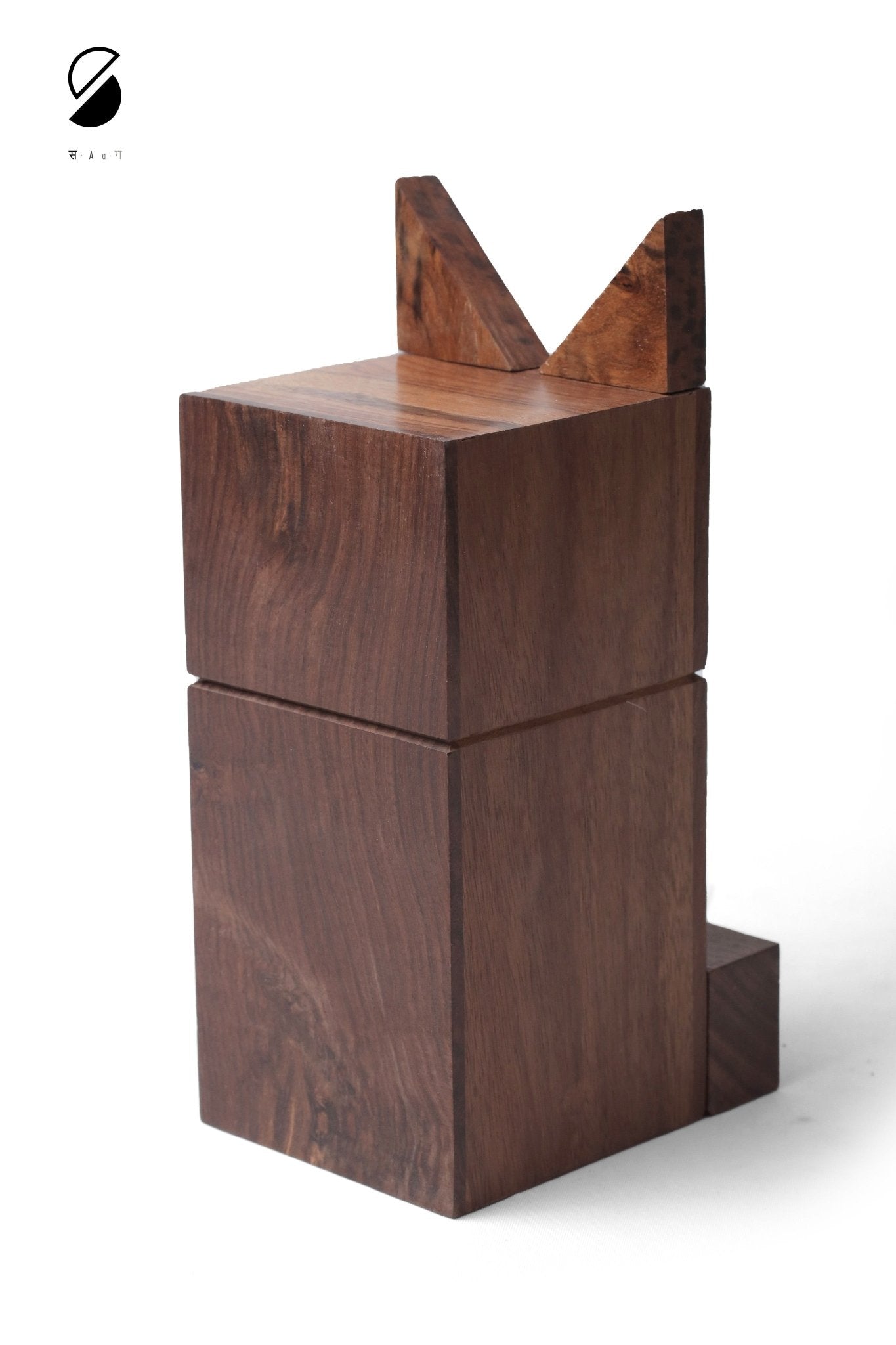 Wooden Cat Piggy Bank | Cute Coin Saving Box for Kids & Home Decor – Piggy Banks & Money Jars on Brown Living™. SKU: PBC. Img 3.
