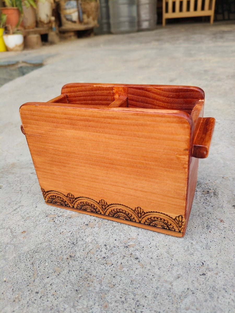 Wooden Cutlery Holder | Natural Kitchen Organiser – Kitchen Organizers on Brown Living™. SKU: Cutleryholder02. Img 7.