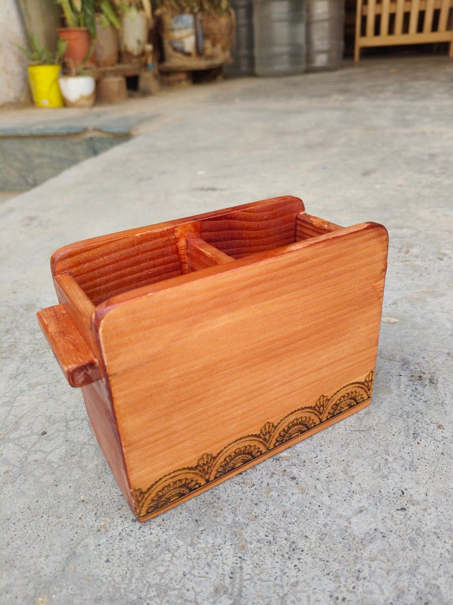 Wooden Cutlery Holder | Natural Kitchen Organiser – Kitchen Organizers on Brown Living™. SKU: Cutleryholder02. Img 8.