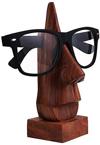 Wooden Eyewear Holder - 6 Inch | Brown | Sheesham Wood – Table Decor on Brown Living™. SKU: 1052407. Img 1.