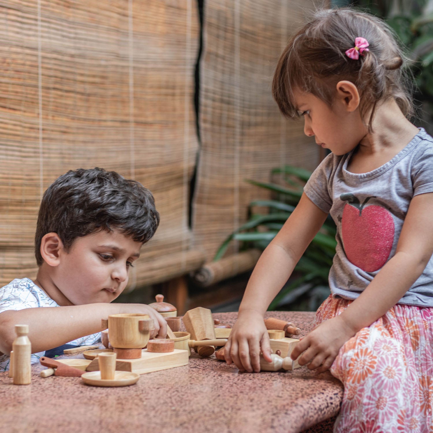 Wooden Kitchen Set | Montessori Pretend Play Cooking Toy for Kids – Learning & Educational Toys on Brown Living™. SKU: TTOE001. Img 3.