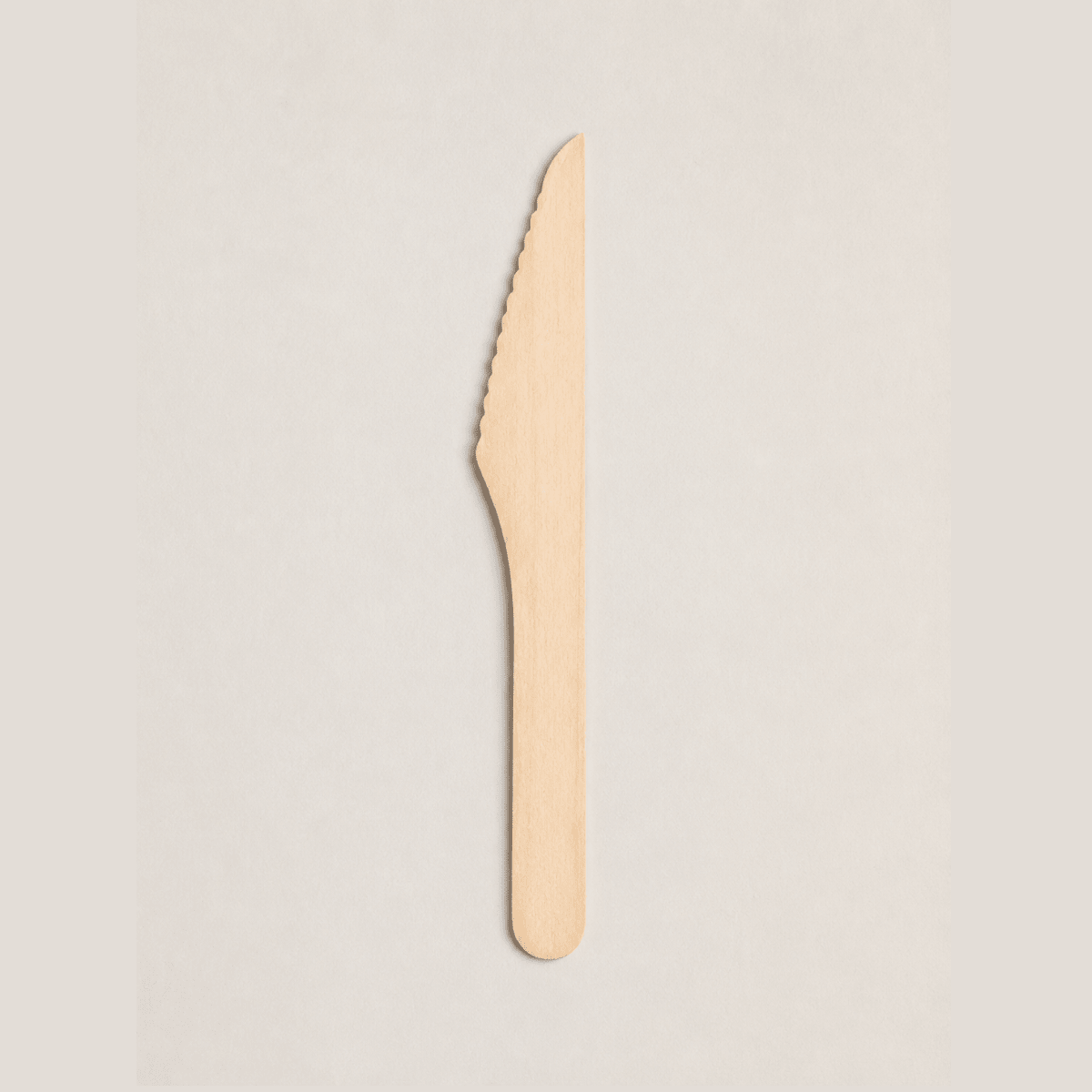 Wooden Knife 160 mm | Travel-Friendly Disposable Cutlery – Cutlery on Brown Living™. SKU: ORKO-19-WK. Img 1.