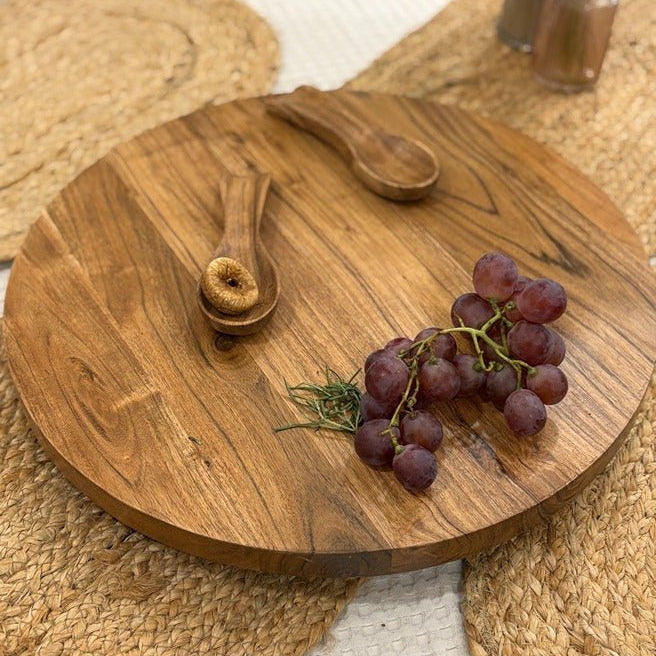 Wooden Lazy Susan Rotating Serving Tray For Dining Table – Trays & Platters on Brown Living™. SKU: TLD-BL-27. Img 3.