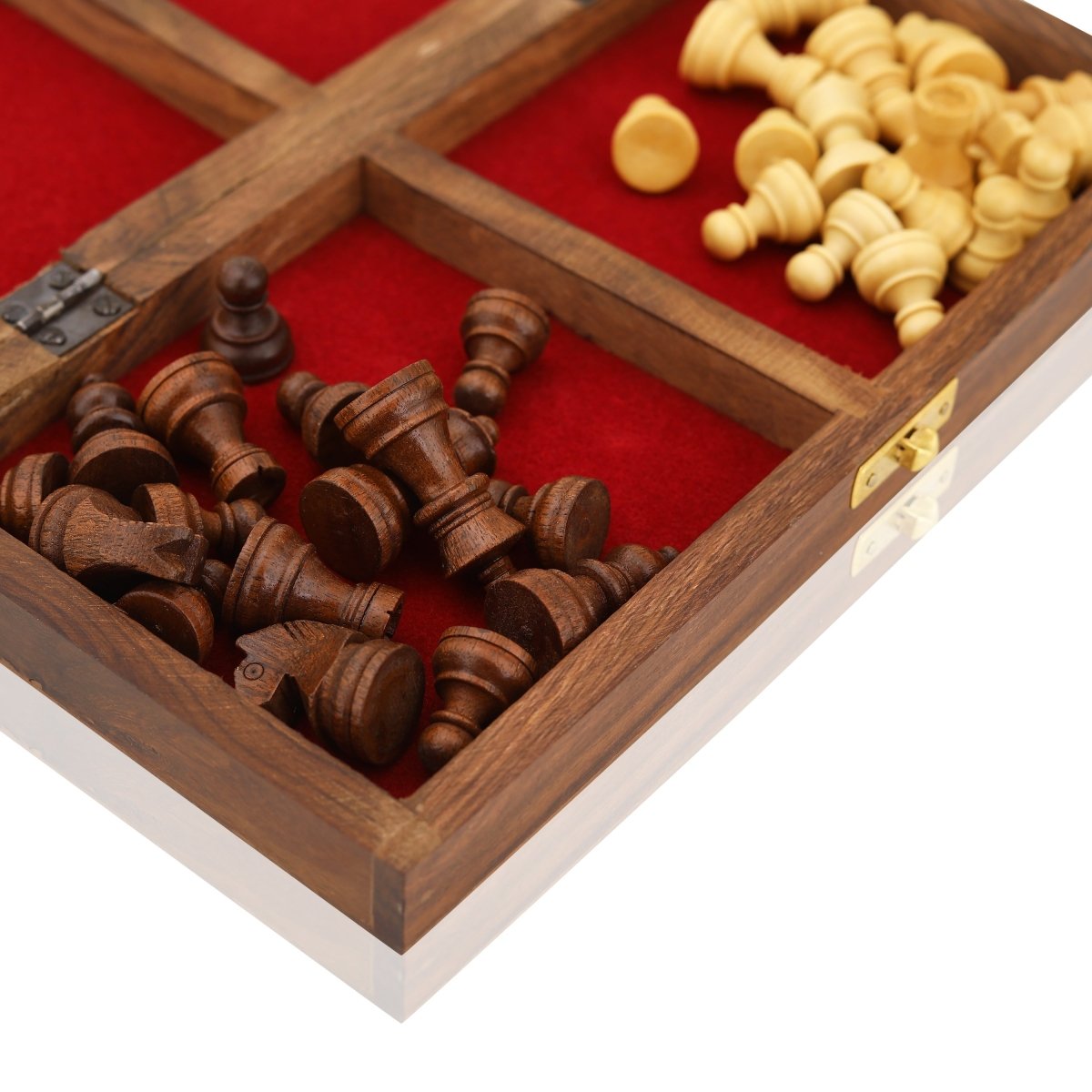 Wooden Non Magnetic Chess Set and foldable 10 inch chess game. – Learning & Educational Toys by Craft Cooper available on Brown Living™. . SKU: 1041 - CC. Img 10.