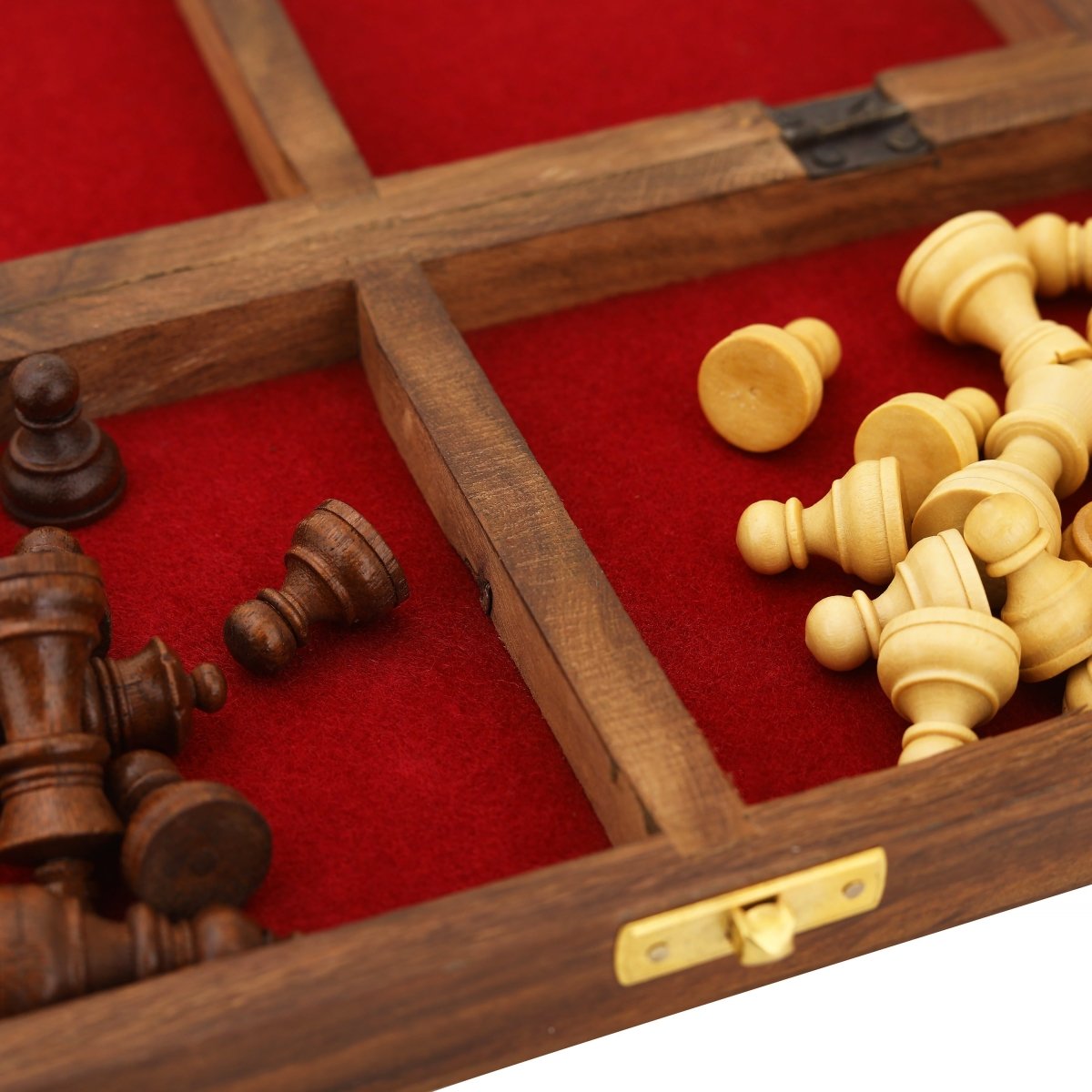 Wooden Non Magnetic Chess Set and foldable 10 inch chess game. – Learning & Educational Toys by Craft Cooper available on Brown Living™. . SKU: 1041 - CC. Img 9.