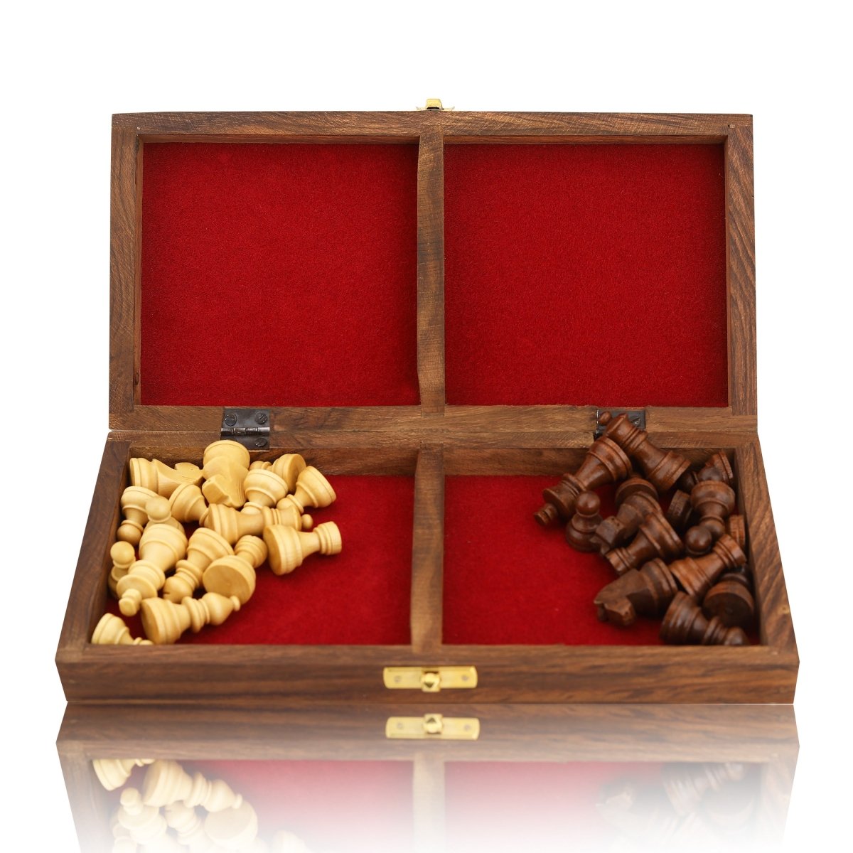 Wooden Non Magnetic Chess Set and foldable 10 inch chess game. – Learning & Educational Toys by Craft Cooper available on Brown Living™. . SKU: 1041 - CC. Img 6.