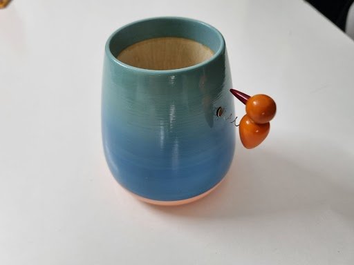 Wooden Painted Pen Stand with Woodpecker – Art & Craft Supplies on Brown Living™. SKU: CD-WOO-CUT-HER. Img 3.