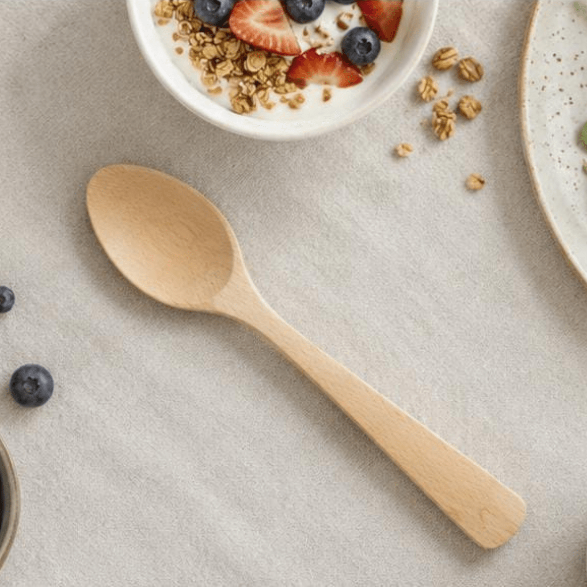 Wooden Roman Spoon | Reusable Travel-Friendly Cutlery – Cutlery on Brown Living™. SKU: ORKO-25-WRSn. Img 1.