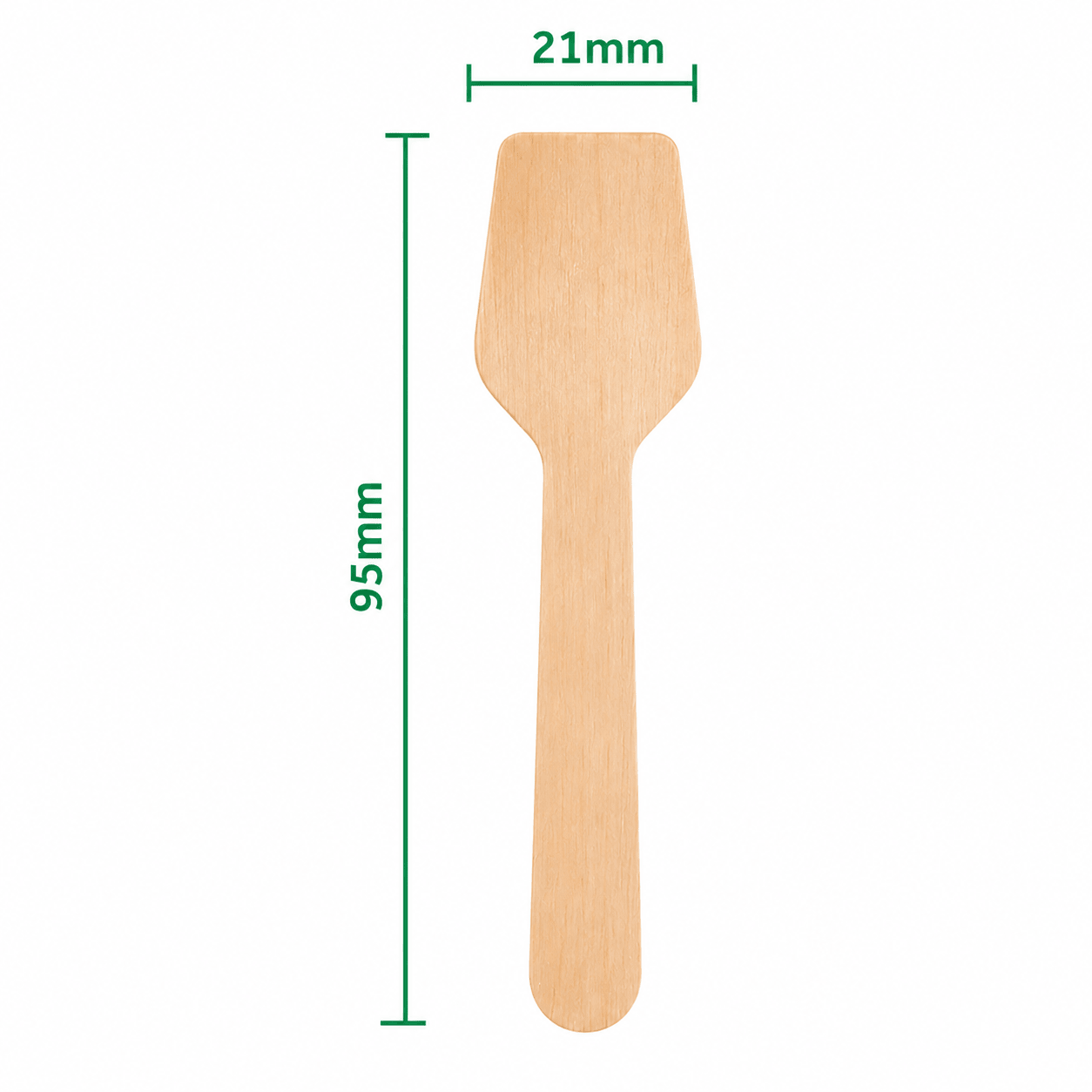 Wooden Scoop 95 mm | Travel-Friendly Disposable Cutlery – Cutlery on Brown Living™. SKU: ORKO-17-WSC. Img 3.