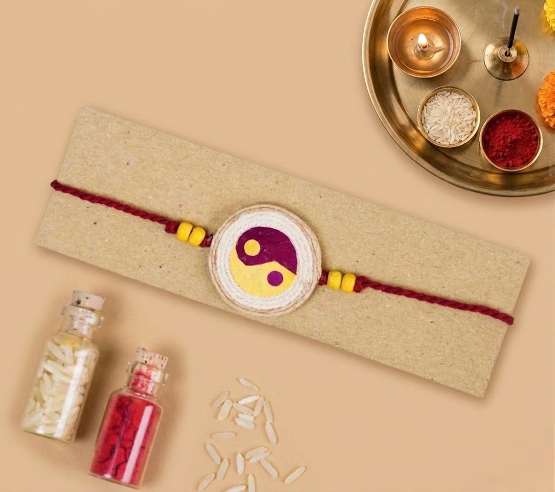 Yin & Yang Plantable Rakhi – Rakhi on Brown Living™. SKU: GRERA06. Img 2.