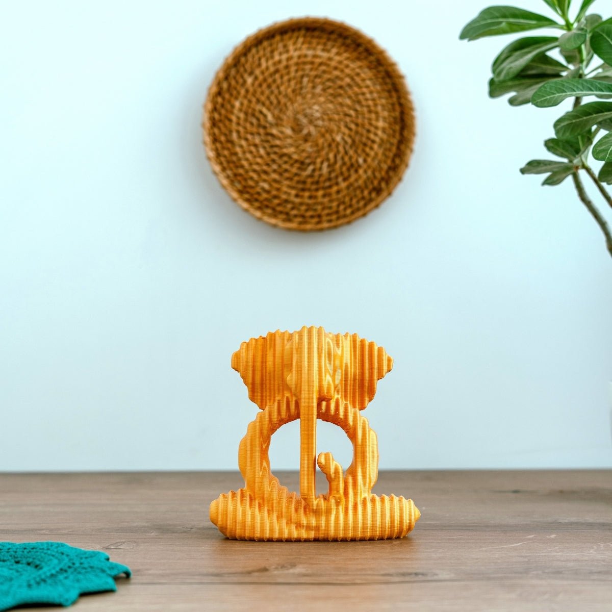 Yogic Ekdant Plant - Based Pure Gold Sculpture – Home Decor on Brown Living™. SKU: HAEKEDPLPGA101. Img 1.