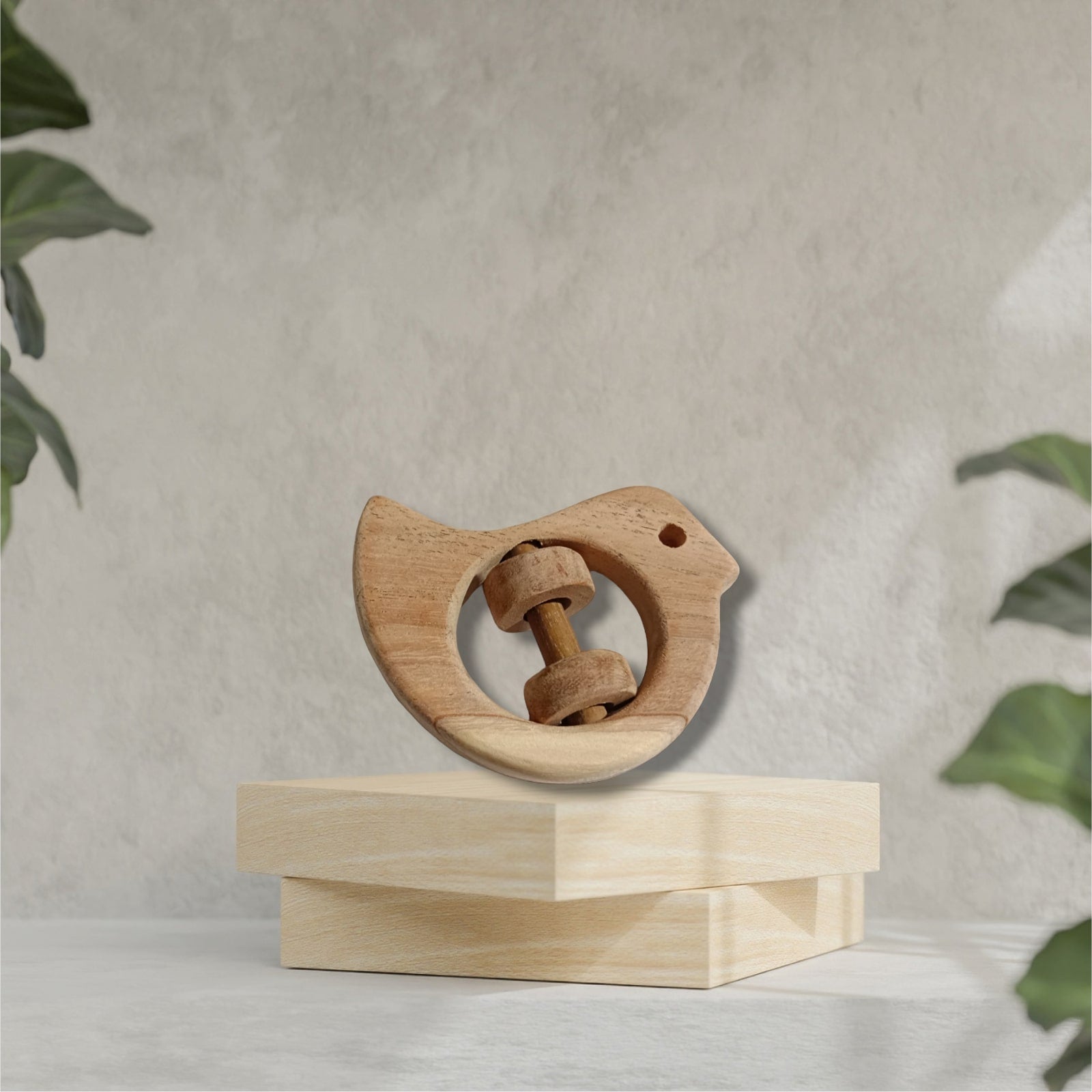 Zero - Chemical Natural Neem Wooden Rattles – Dove & Fish Shapes – Baby Rattles on Brown Living™. SKU: R_DV-FSH. Img 9.
