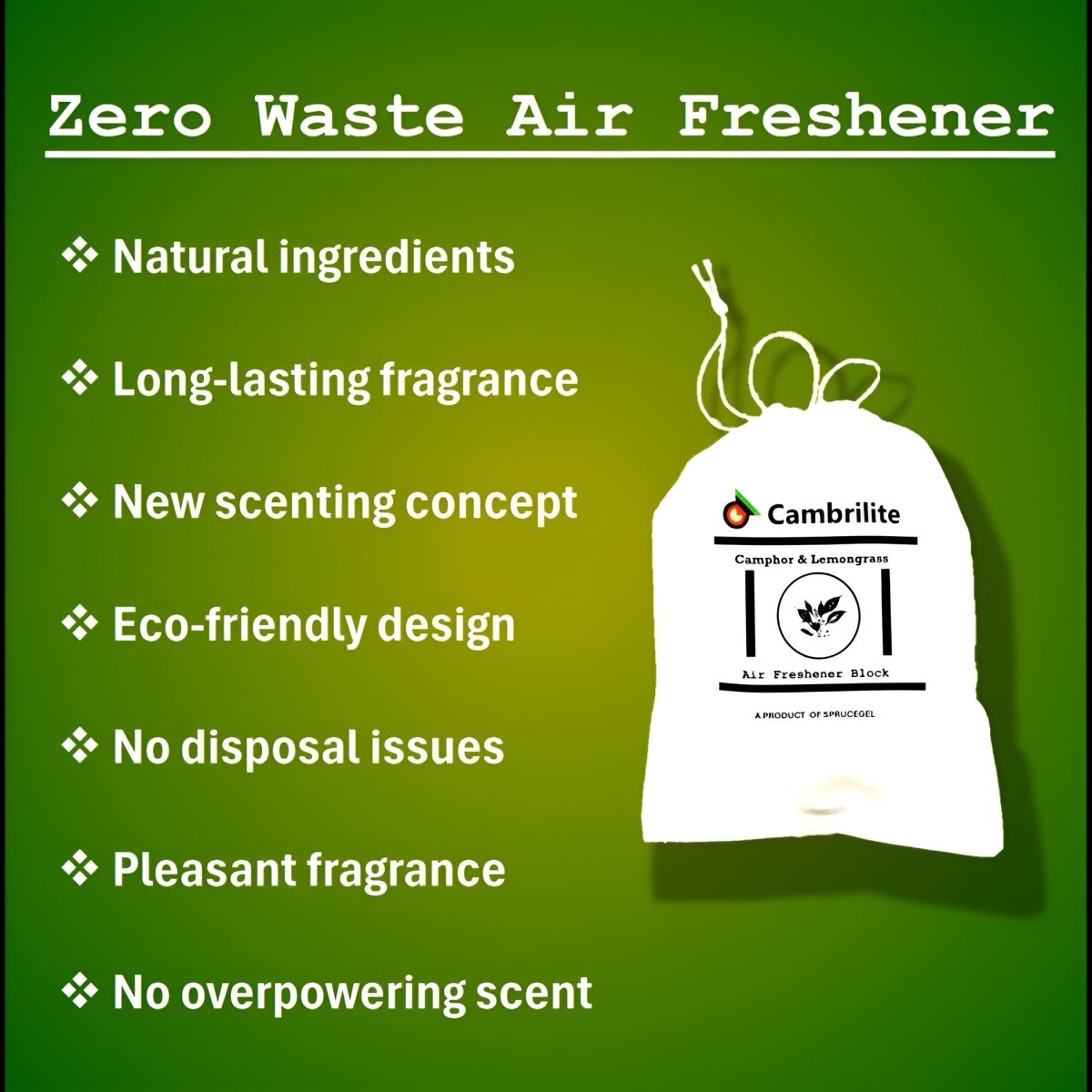 Zero - Waste Camphor Claystone Air Freshener Combo Pack – Fragrance Diffusers by Sprucegel available on Brown Living™. Amazing Santal . SKU: ZWCCAFPSANTAL1. Img 7.