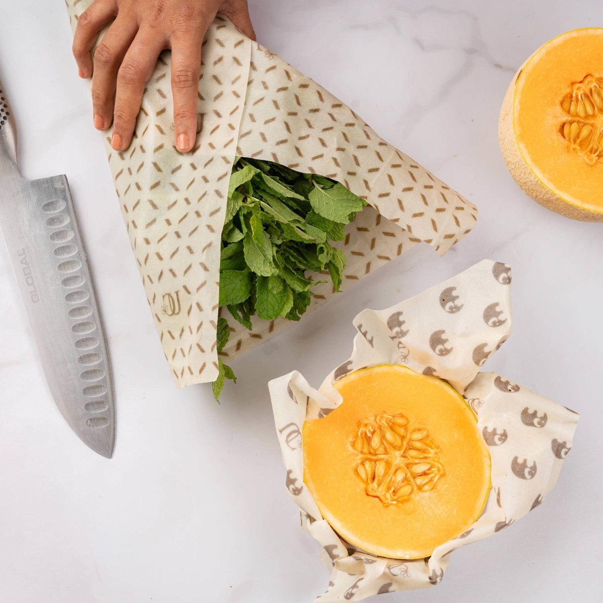 Madhu Wrap Reusable Beeswax Food Wrap 1 Extra Large - 14" x 21" – Food Wraps on Brown Living™. SKU: UC - 120 / MW_1XL_OL. Img 3.
