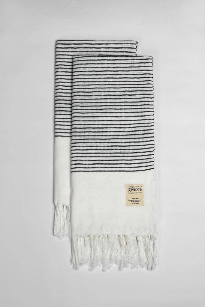 Handcrafted Easy Dry Bath Towel, Pack of 2 100% Cotton | Verified Sustainable by Brown Living™