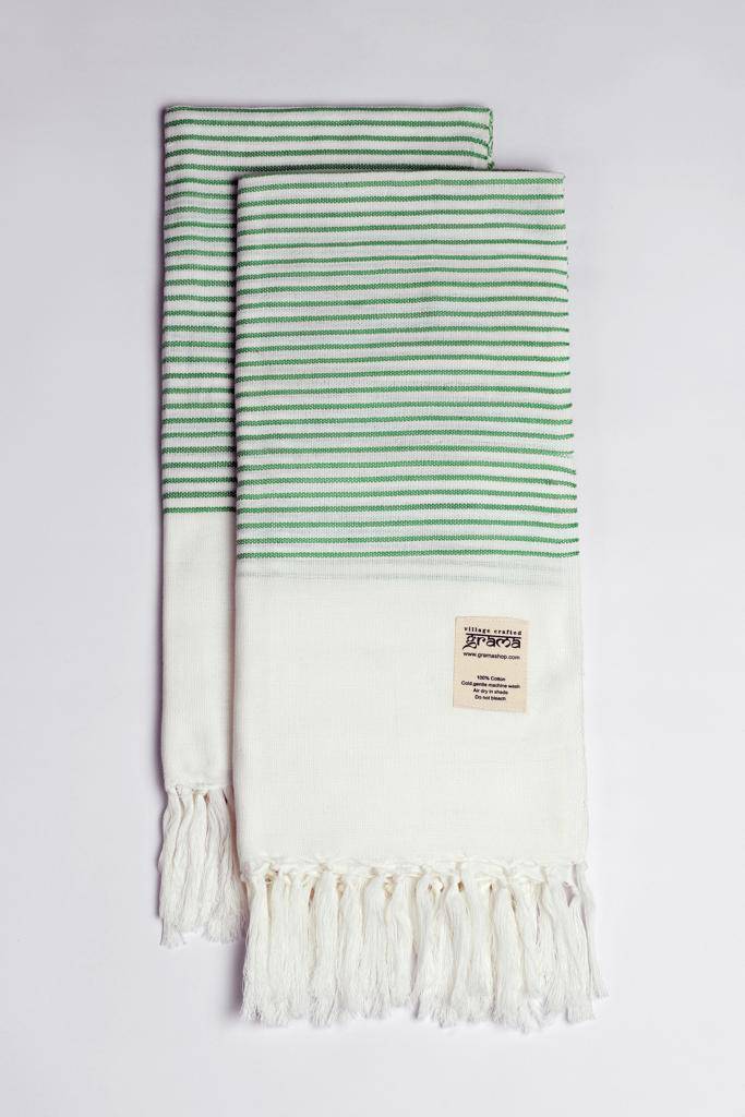 Handcrafted Easy Dry Bath Towel, Pack of 2 100% Cotton | Verified Sustainable by Brown Living™