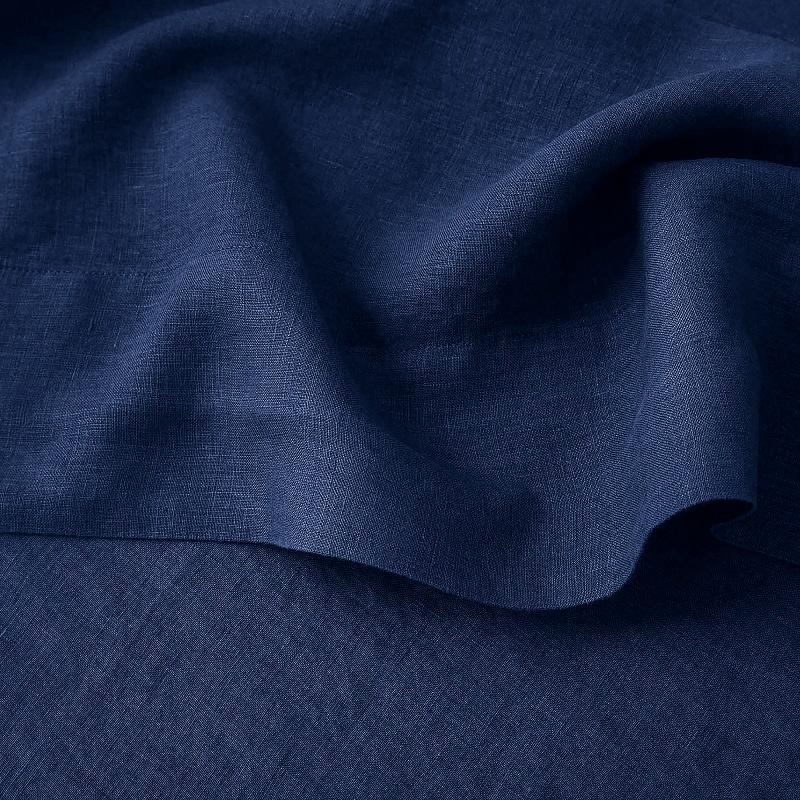 100% Pure Linen Midnight Blue Luxury Bedsheet Set | Verified Sustainable by Brown Living™