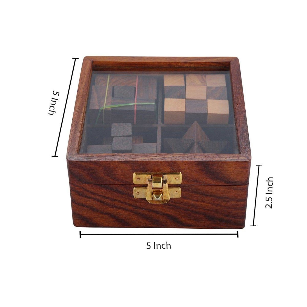 4 - in - One Wooden Puzzle Games Set | 3D Brain Teaser Game – Learning & Educational Toys on Brown Living™. SKU: 1003440. Img 5.