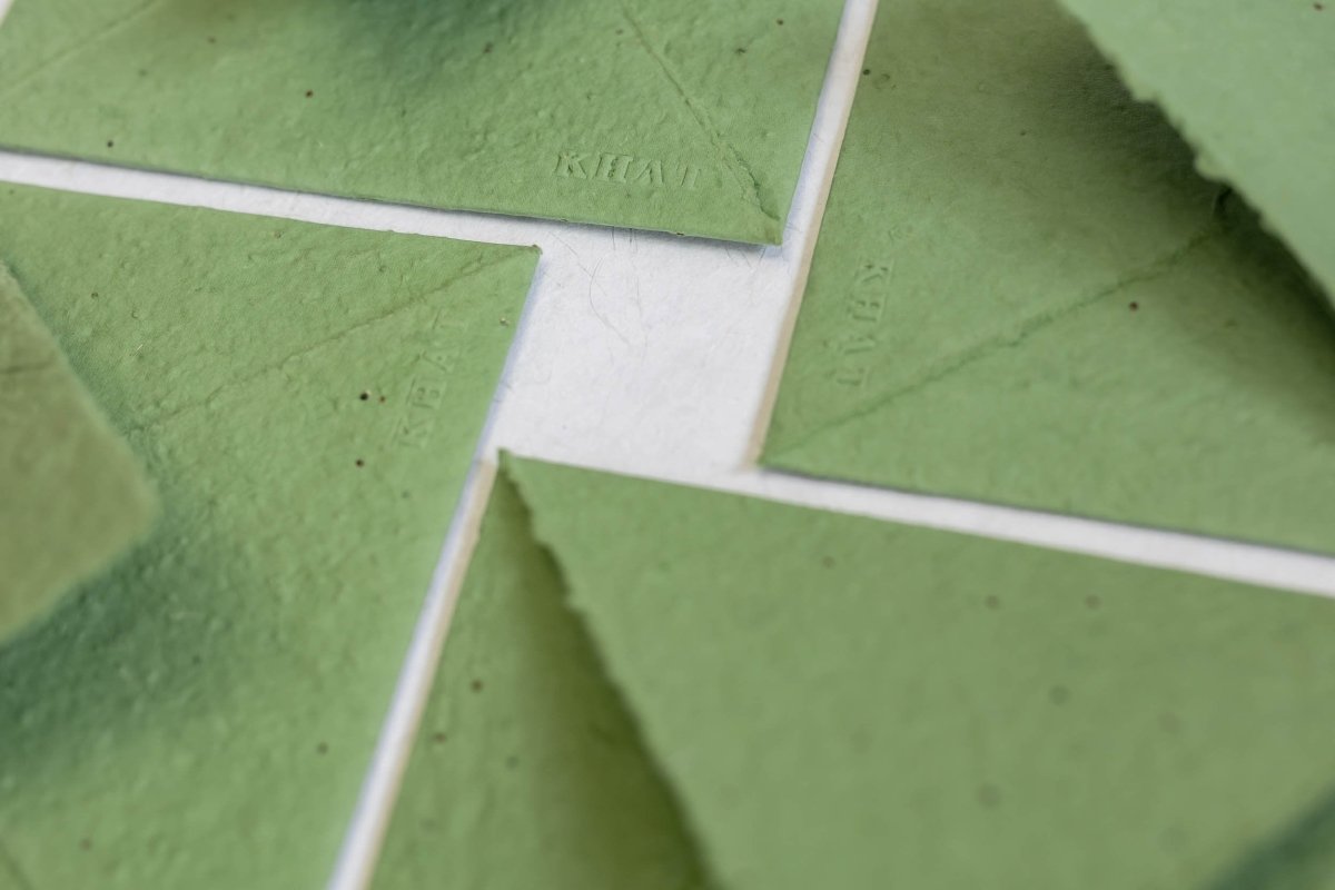 A flower in the mail - Sage Green - Pack of 5 Plantable Envelopes – Envelopes on Brown Living™. SKU: SR0012. Img 3.