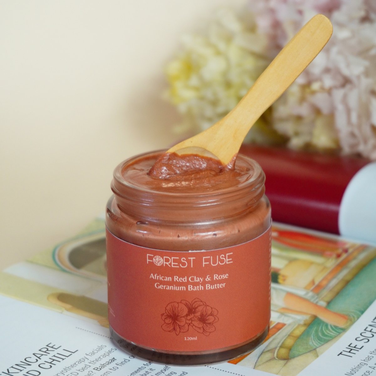 African Red Clay and Rose Geranium Bath Butter | Verified Sustainable by Brown Living™